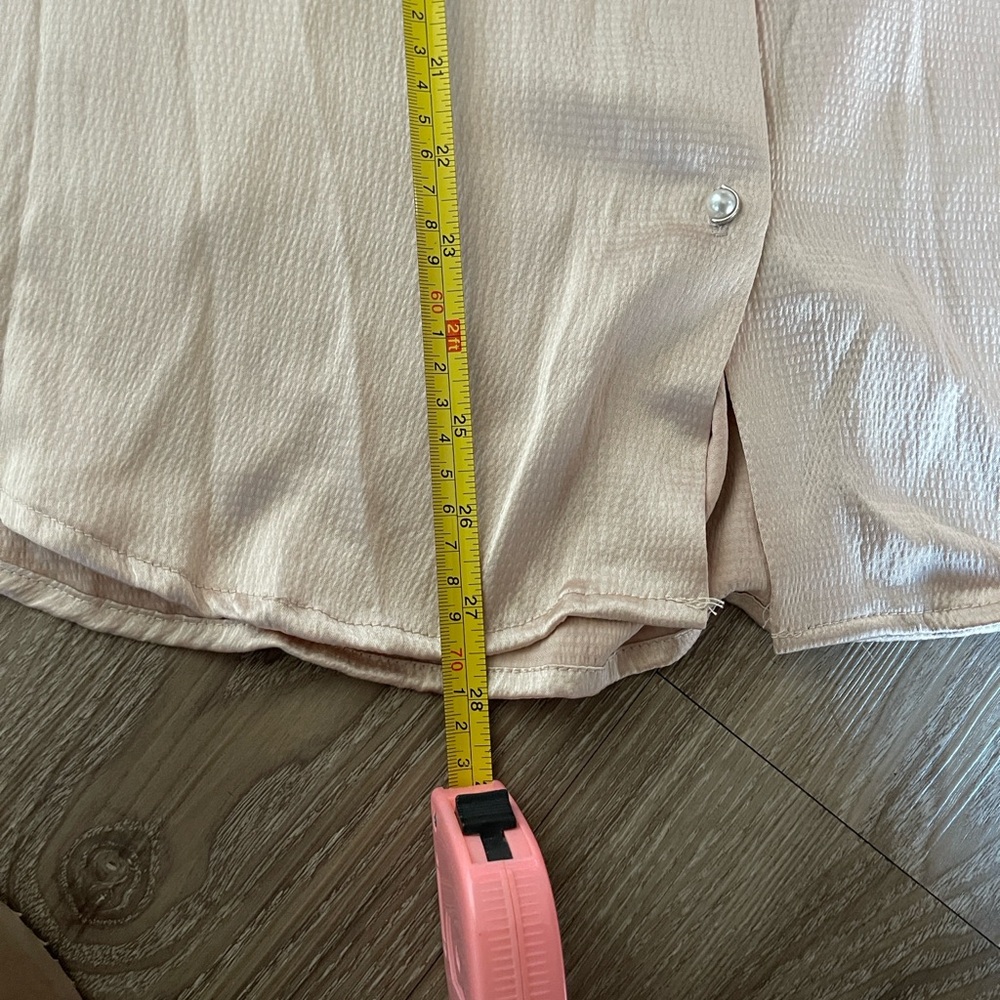 NWT Adrianna Papell Beige Textured Button Down Blouse Size: XL - Picture 8 of 9